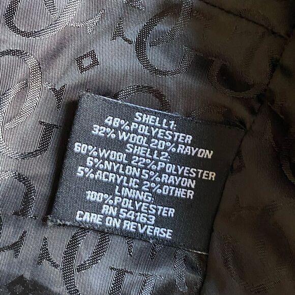 Guess Jacket Pea Coat Plaid Wool Blend Button Front Y2K Lined Women’s Sz Medium - Picture 15 of 15